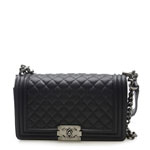 BOY Chanel lambskin bag Black A67086 Y25538 94305