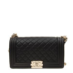 BOY Chanel lambskin bag Black A67086 Y25539 94305