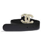 Chanel Calfskin Gold-Tone Strass Belt AA7376 B04948 94305