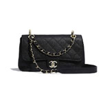 Chanel Grained Calfskin Black Flap Bag AS1574 B02344 94305