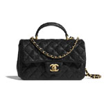 Chanel Grained Calfskin Black Mini Flap Bag AS2431 B05607 94305