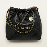 Chanel 22 Small bag Shiny Calfskin Gold AS3260 B19059 94305