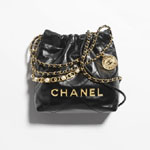 Chanel 22 mini handbag Shiny calfskin pearls AS3980 B17401 94305