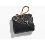 Chanel Lambskin gold Black Small Clutch AS3996 B10684 94305