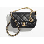 Chanel Lambskin gold Black Small Flap Bag AS4012 B10669 94305