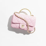 Chanel Mini flap bag with top handle Lambskin AS4847 B16355 NW780