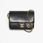 Chanel Mini Flap Bag Shiny Grained Calf Gold AS5218 B18321 94305