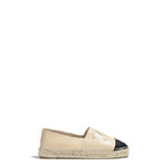 Chanel Lambskin Beige Black Espadrilles G29762 X01000 C0204