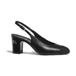 Chanel Lambskin Grosgrain Strass Slingbacks G34992 Y53317 94305