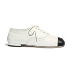 Chanel Calfskin White Black Lace Ups G36483 X56055 K2597