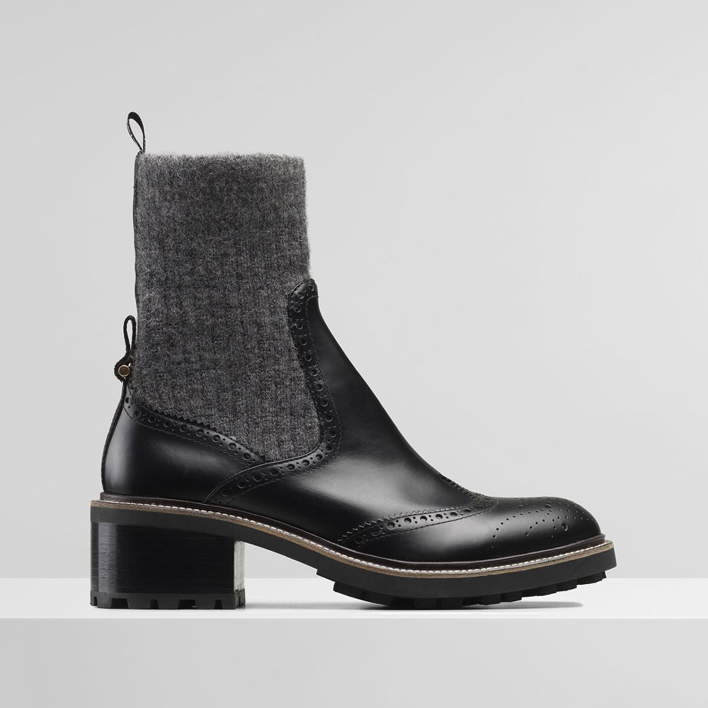 Chloe Franne Sock Ankle Boot In Matte Calfskin CHC20W375N4001: Image 1