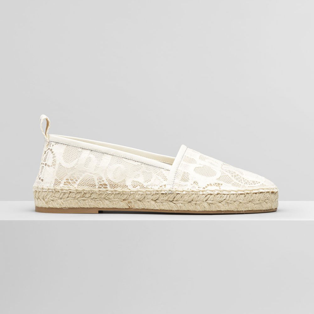 Chloe Woody Espadrilles In Lace CHC21U452D26J1: Image 1