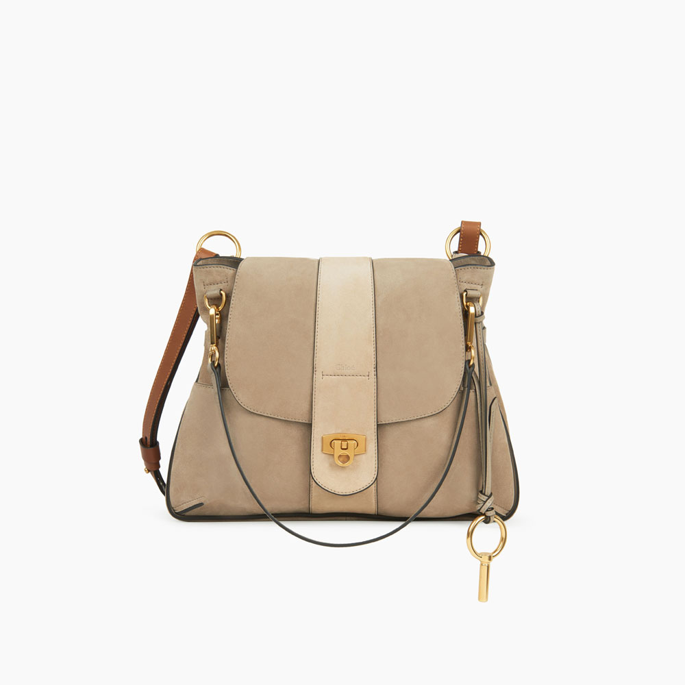 Chloe Lexa medium cross-body bag in suede smooth calfskin 3S1261-HFV-B79: Image 1