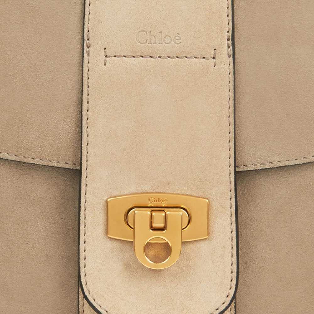 Chloe Lexa medium cross-body bag in suede smooth calfskin 3S1261-HFV-B79: Image 3