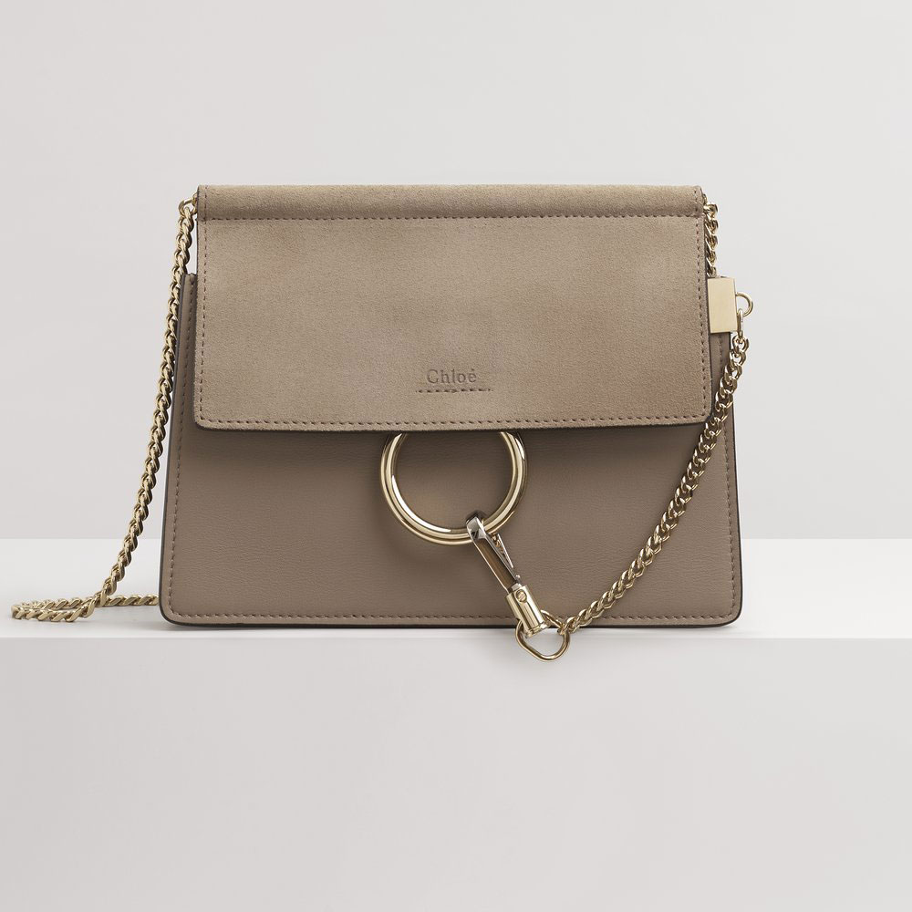 Chloe Faye Mini Chain Bag In Smooth Suede Calfskin CHC20SS202H2O23W: Image 1