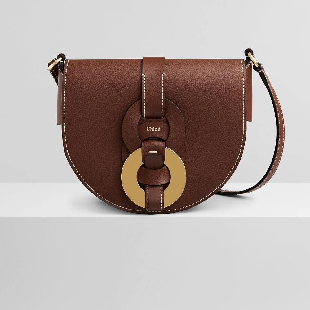 Chloe Small Darryl Saddle Bag Grain Smooth Calfskin CHC21SS344C6127S: Image 1