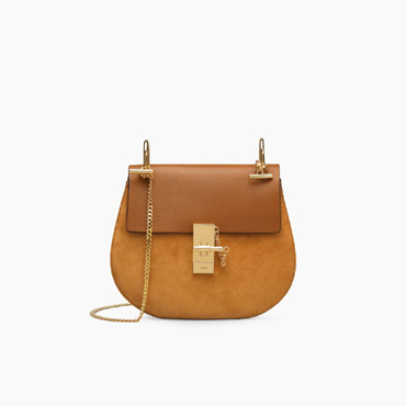 Chloe Drew shoulder bag in suede calfskin and smooth calfskin 3S1031-H5I-BI6