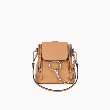 Chloe Mini Faye backpack in smooth suede calfskin 3S1232-HEU-NR270