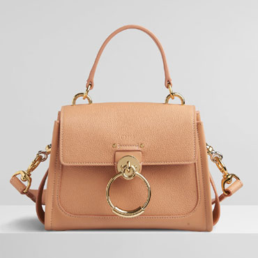 Chloe Mini Tess Day Bag In Grained Shiny Calfskin CHC20AS143C626I1