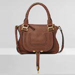 Chloe Marcie Small Double Carry Bag In Grained Calfskin CHC21AS628F0125M