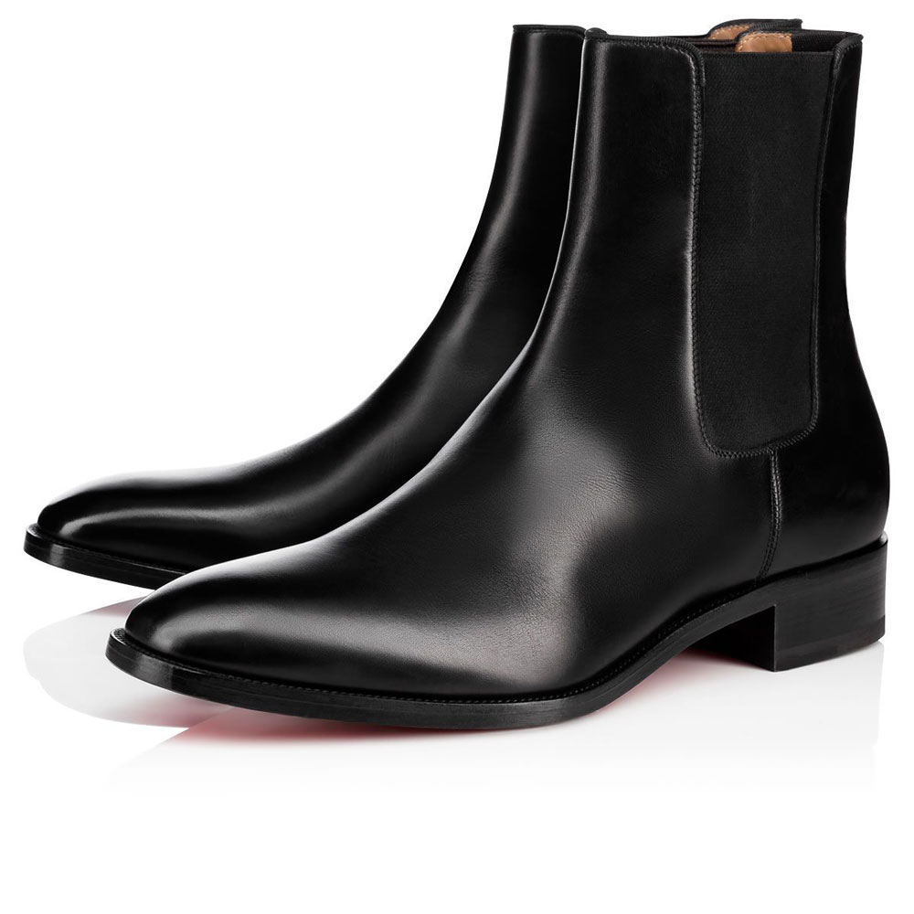 Christian Louboutin Samson 000 Black Calf Boots 1180277BK01: Image 1