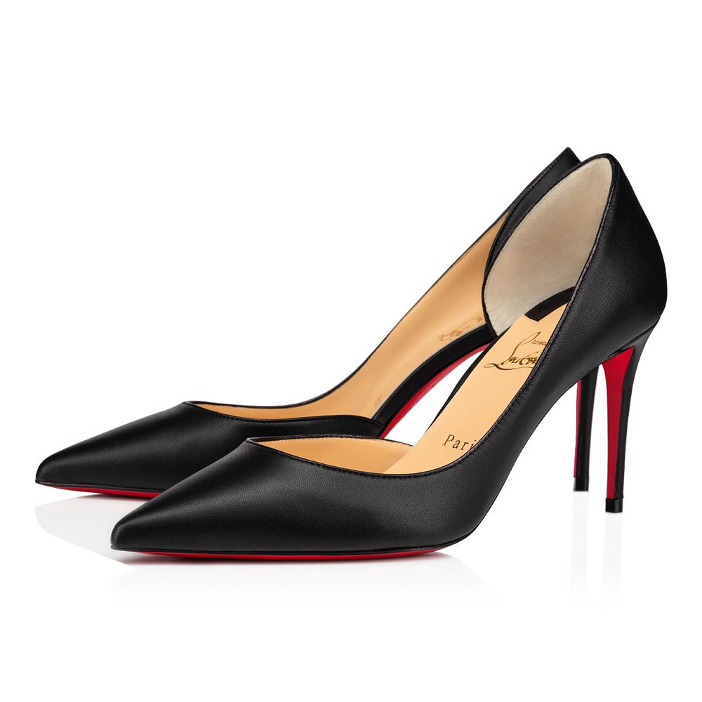 Christian Louboutin Iriza 85 Black Leather Pumps 1210648BK01: Image 1