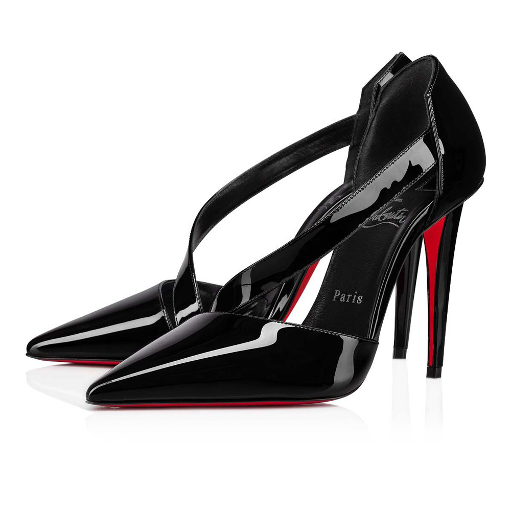 Christian Louboutin Astrid 100 Black Patent Pumps 1220459B439: Image 1