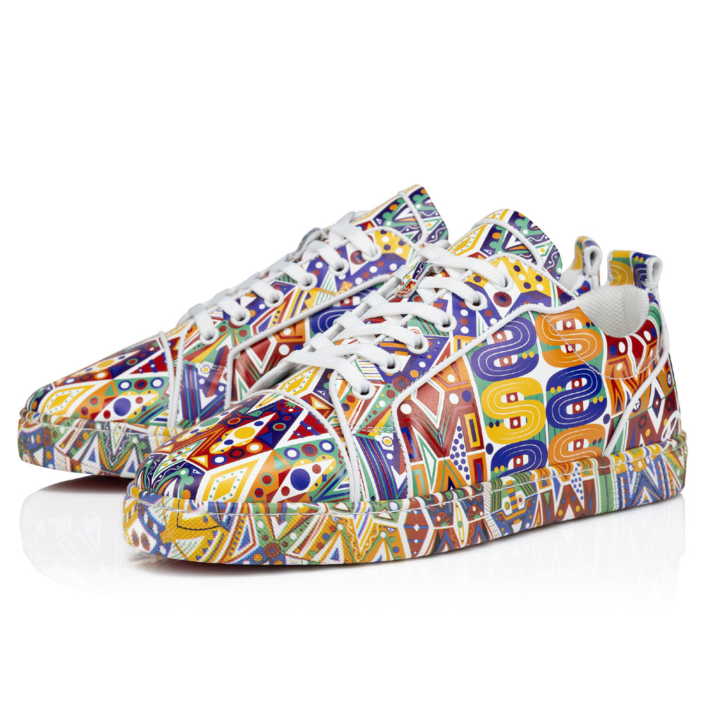 Louboutin Fun Louis Junior Sneakers Wamims printed calf 1240907M024: Image 1