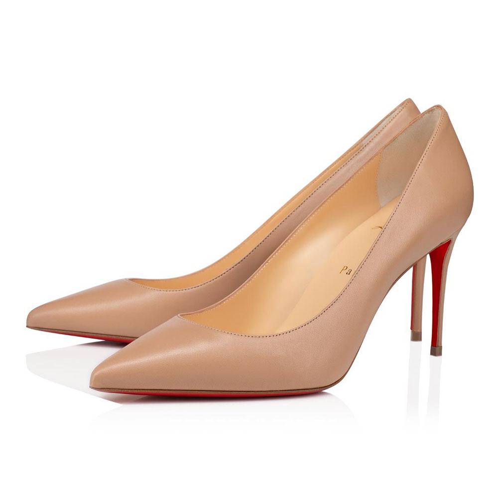 Christian Louboutin Kate 85mm Nude Leather Pumps 3190044PK1A: Image 1