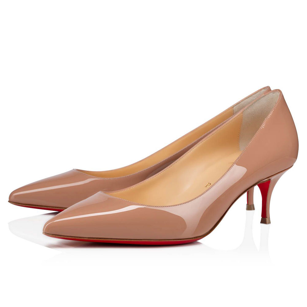 Christian Louboutin Kate 55 Patent 55 Nude Patent Pumps 3191390PK1A: Image 1