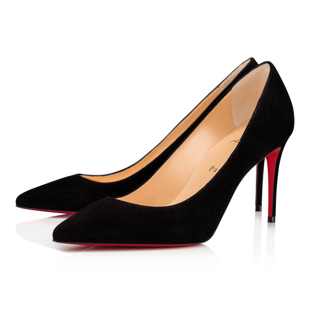 Christian Louboutin Kate 85mm Black Veau Velours Pumps 3191417BK01: Image 1