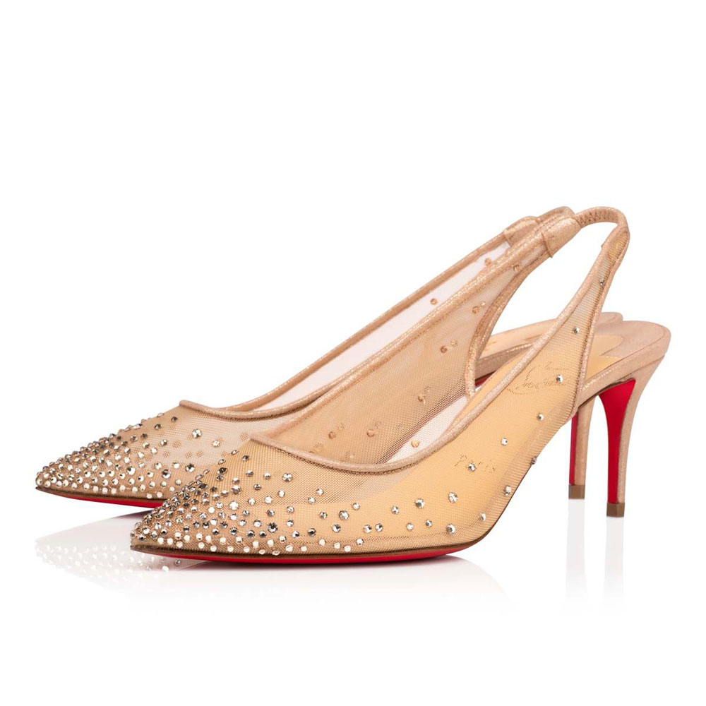 Christian Louboutin Follies Strass 70 Version Silk Pumps 3210816F065: Image 1