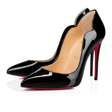 Christian Louboutin Hot Chick 100 Black Patent Pumps 1190911BK01