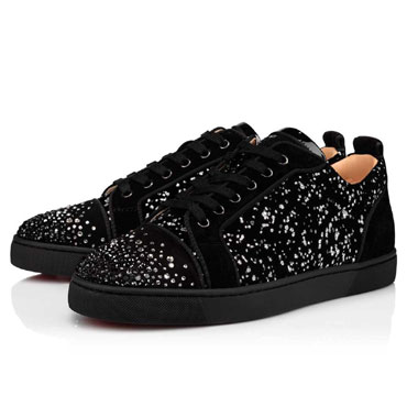 Christian Louboutin Louis Junior Velvet Sneaker 1220393BK65