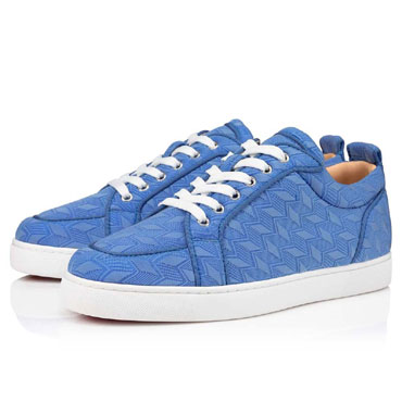 Christian Louboutin Rantulow Orlato Light Blue Neoprene Sneaker 1220632U855