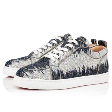 Christian Louboutin Rantulow Orlato Blue Fabric Sneaker 1220633BL5E