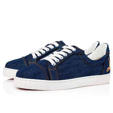 Christian Louboutin Elo Loubi Orlato Blue Tissu Sneaker 1220754BL5E