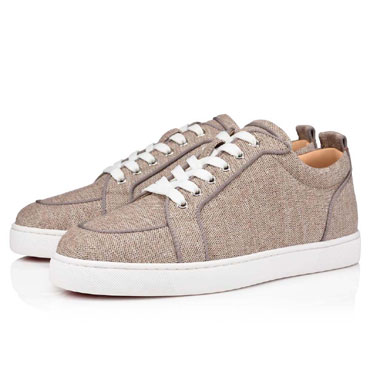 Christian Louboutin Rantulow Orlato Nude Fabric Sneaker 1221025BG72