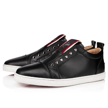 Christian Louboutin Fav Fique A Vontade Black Calf Sneaker 3200465BK01