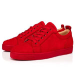 Christian Louboutin Fun Louis Junior Red Veau Velours Sneaker 1220230R251