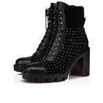 Christian Louboutin Dakita Lug 70 Black Calf Boots 1220508Q492