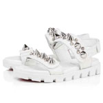 Christian Louboutin Spikita Cool White Nappa Sandal 1220768W222