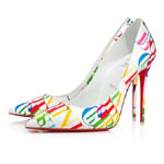 Christian Louboutin Kate 100mm White Crepe Satin Pumps 1221290T134