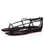 Christian Louboutin Riojana Spikes Black Leather Flats 1221328B439