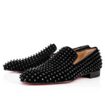 Christian Louboutin Dandelion Spikes Loafers Veau velours Black 3150438CM53