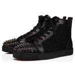 Christian Louboutin Lou Spikes Orlato Flat Calf Sneaker 3211005B142