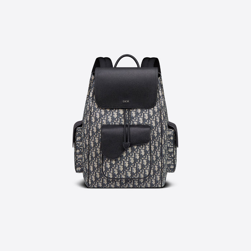 Saddle Backpack Dior Oblique Jacquard Grained Calfskin 1ADBA161YKS H27E: Image 1