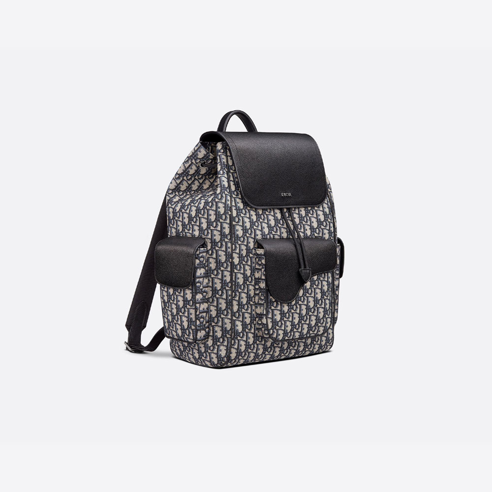 Saddle Backpack Dior Oblique Jacquard Grained Calfskin 1ADBA161YKS H27E: Image 2