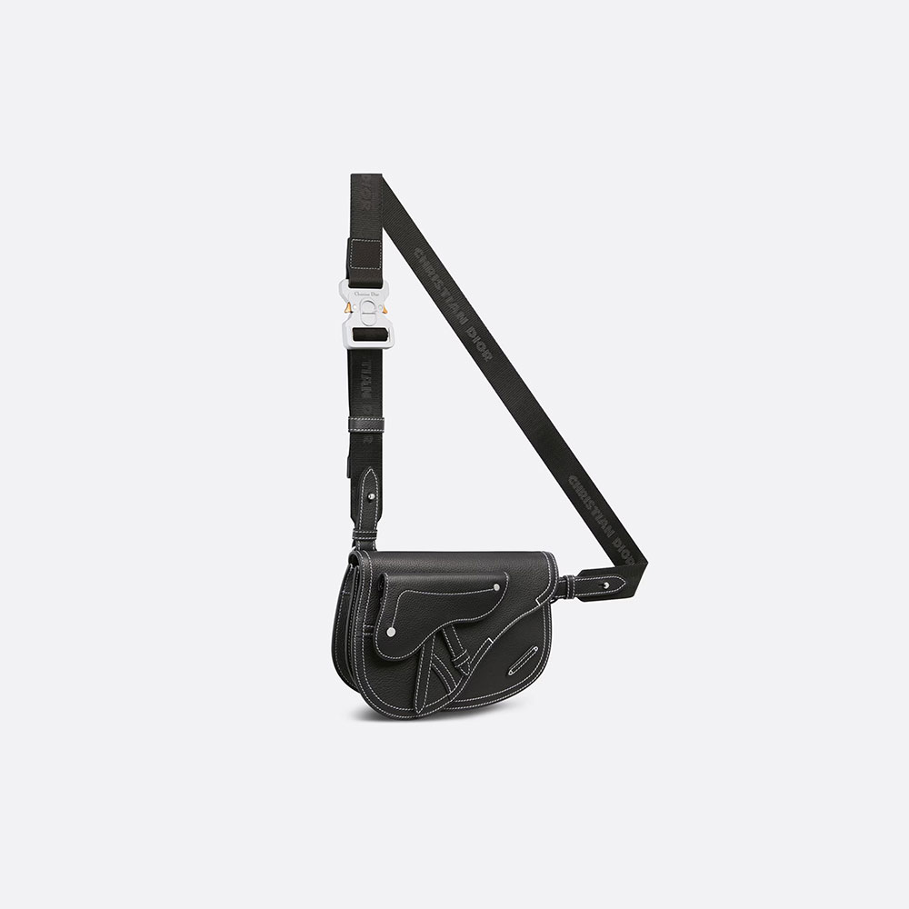 Dior Saddle Pouch Black Grained Calfskin 1ADPO044YKK H00N: Image 2