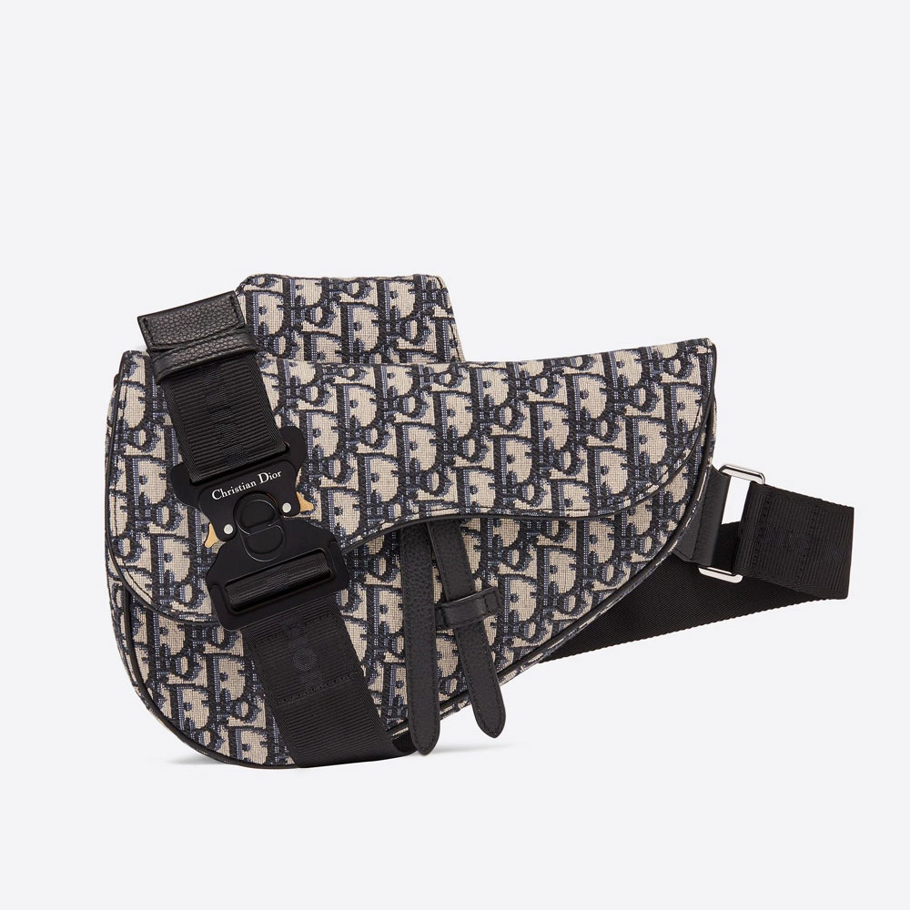 Saddle Bag Beige and Black Dior Oblique Jacquard 1ADPO093YKY H28E: Image 1